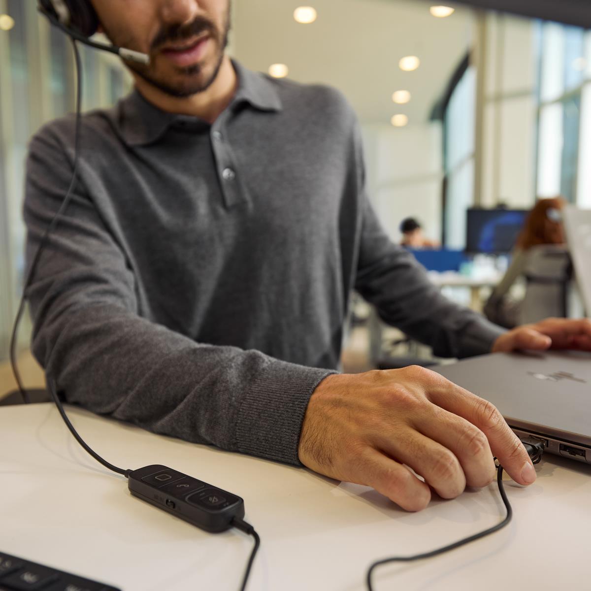 HP Poly Mission 615 Wired Headset - Mono - USB-C/A
