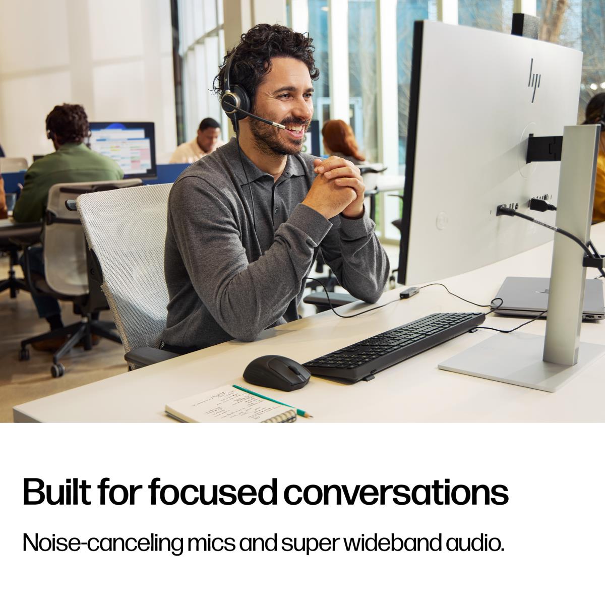 HP Poly Mission 615 Wired Headset - Mono - USB-C/A