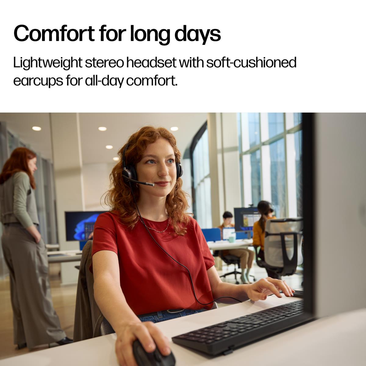 HP Poly Mission 615 Wired Headset - Mono - USB-C/A