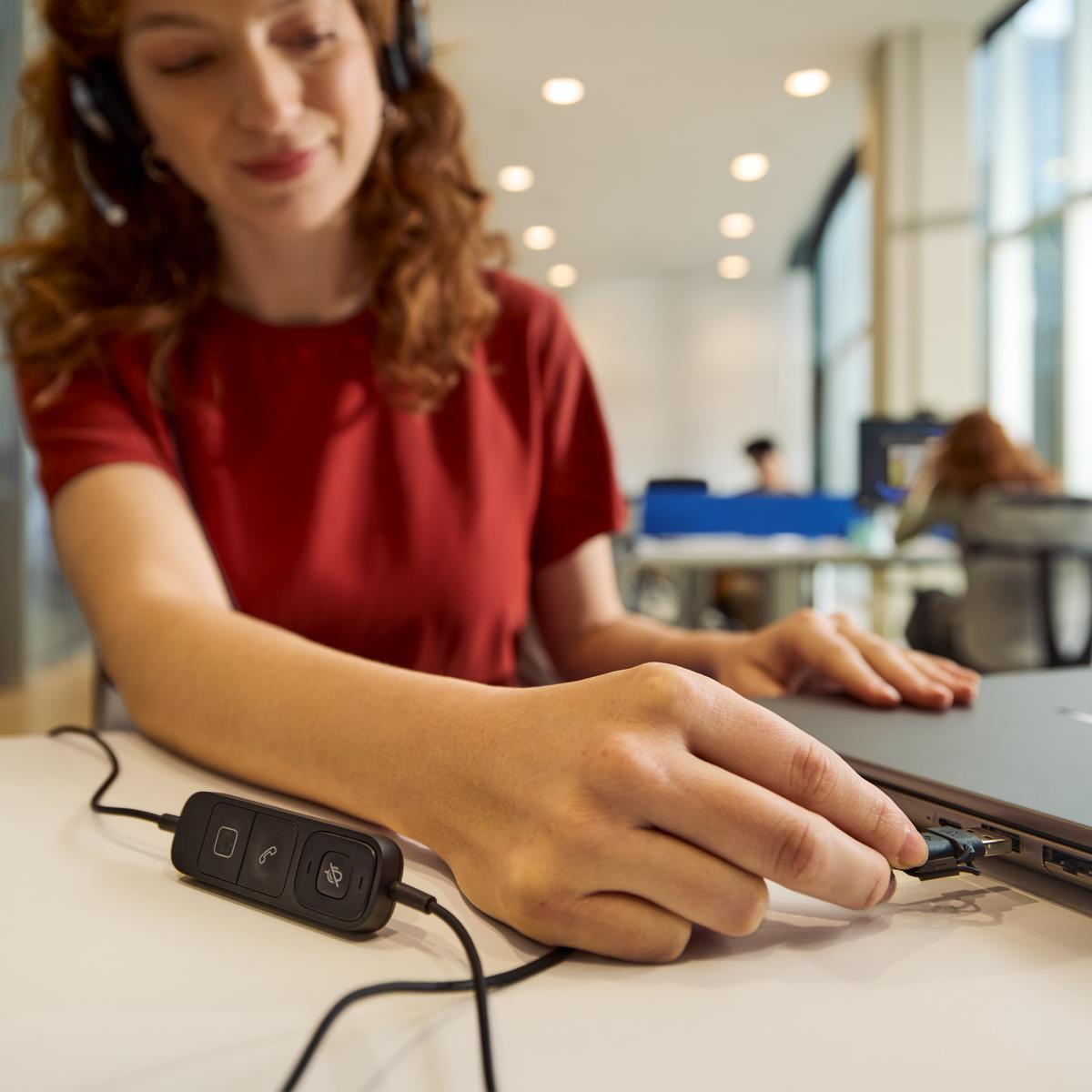 HP Poly Mission 625 Wired Headset - Stereo - USB-C/A