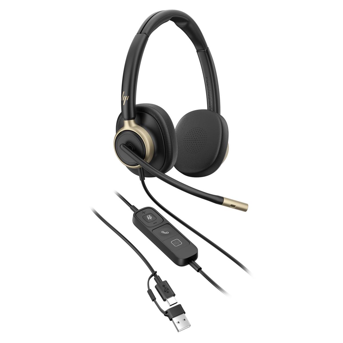 HP Poly Mission 815 Wired Headset - Mono - USB-C/A - Bulk
