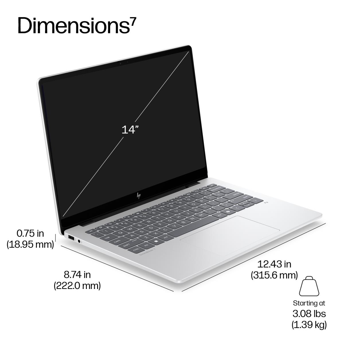 HP EliteBook 8 G2i NGAI - 14in - Core Ultra 5 335 - 32GB RAM - 512GB SSD - Win11 Pro - Qwerty Uk