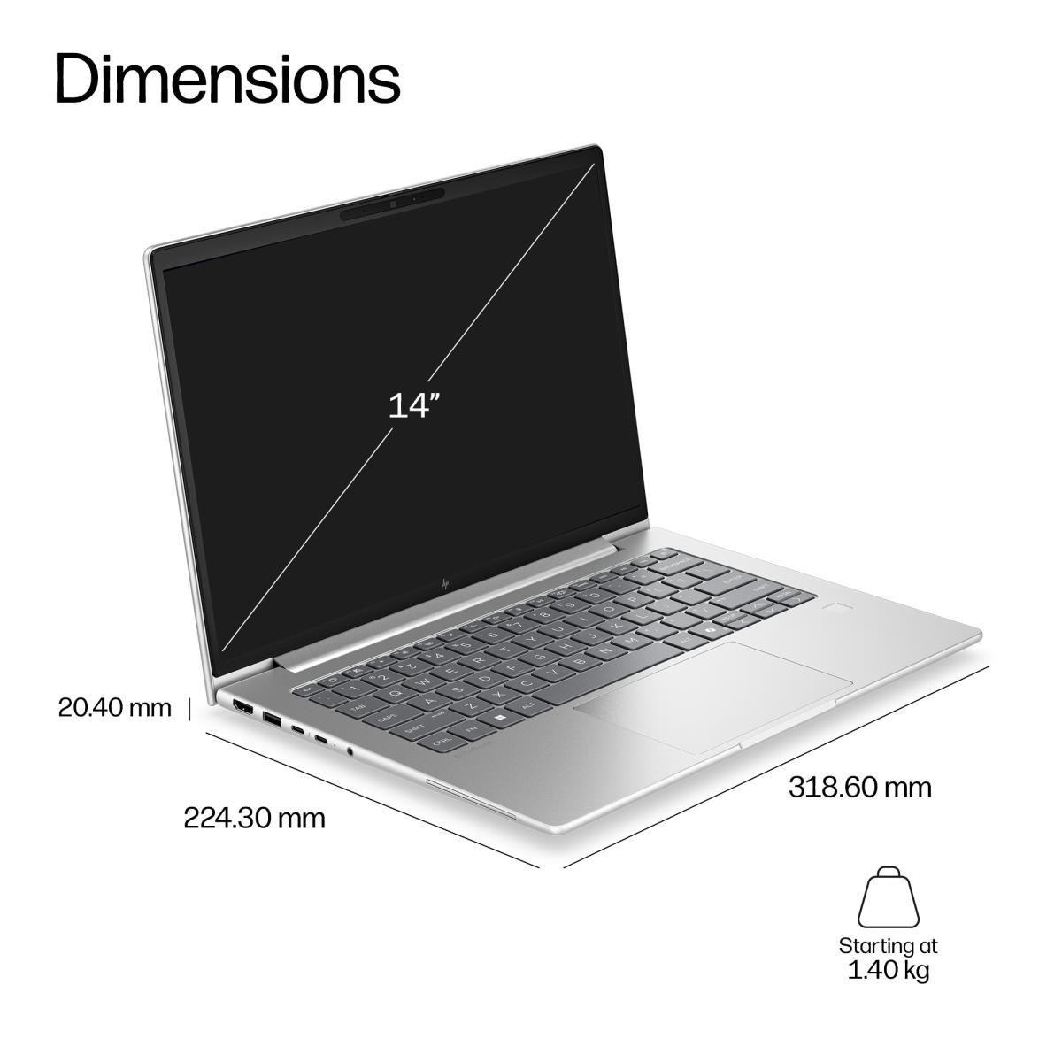 HP EliteBook 6 G2a AI - 14in - AI 7 445 - 16GB RAM - 512GB SSD - Win11 Pro - Qwerty UK