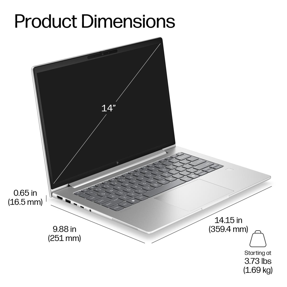 HP EliteBook 6 G2i AI - 14in - Core 5 330 - 16GB RAM - 512GB SSD - Win11 Pro - Qwerty UK