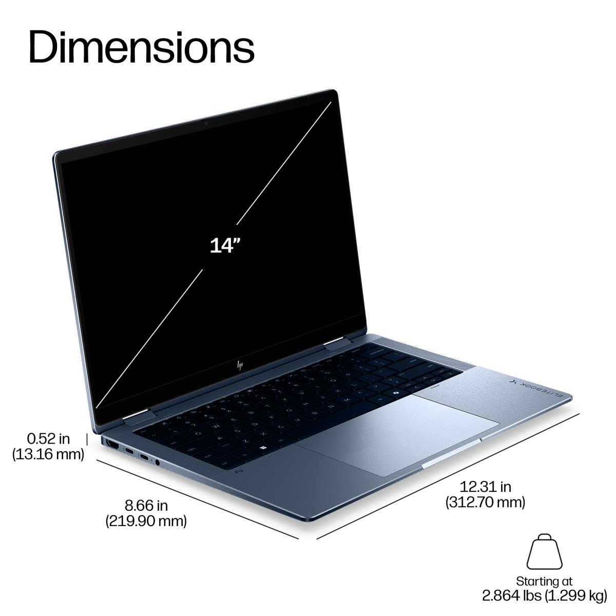 HP EliteBook X Flip G2i NGAI - 14in - Core Ultra 7 366H - 32GB RAM - 512GB SSD - Win11 Pro - Qwerty UK