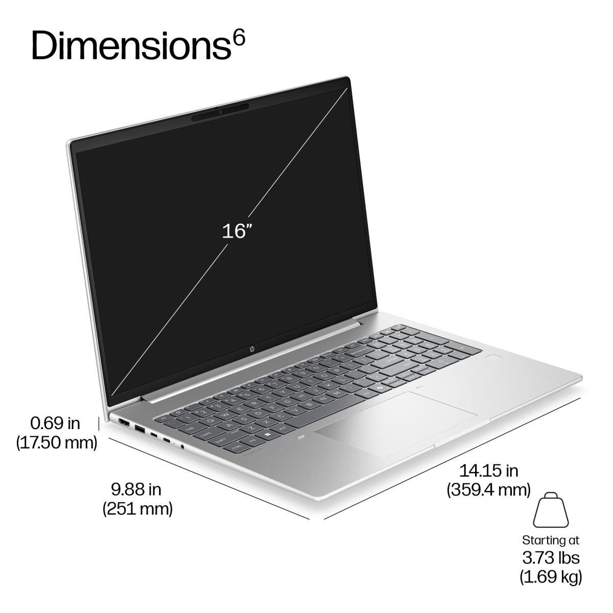 HP ProBook 4 G2i AI - 16in - Core 5 320 - 16GB RAM - 512GB SSD - Win11 Pro - Qwerty UK