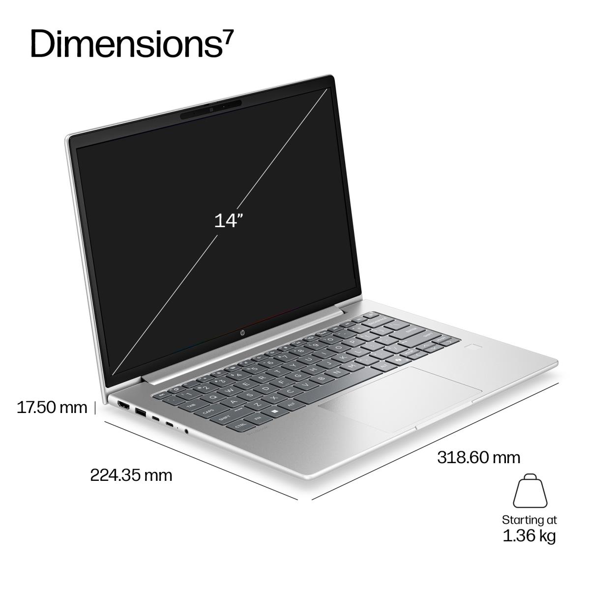 HP ProBook 4 G2i AI - 14in - Core 5 320 - 16GB RAM - 512GB SSD - Win11 Pro - Qwerty UK
