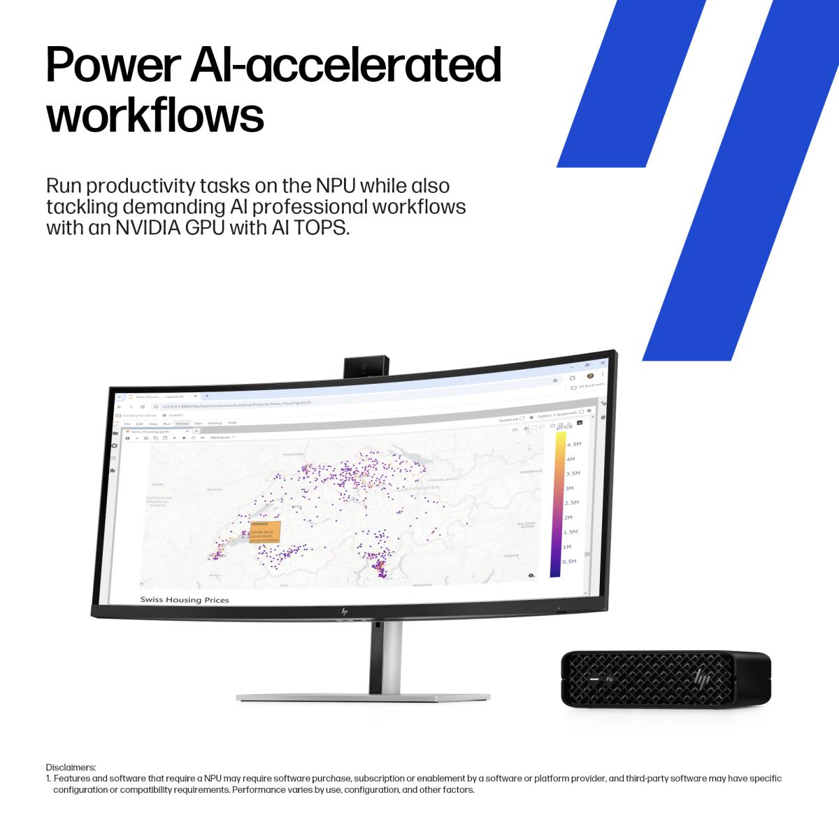 HP Workstation Z2 G1i Mini - Core Ultra 9 285 - 64GB RAM - 1TB SSD - Win11 Pro