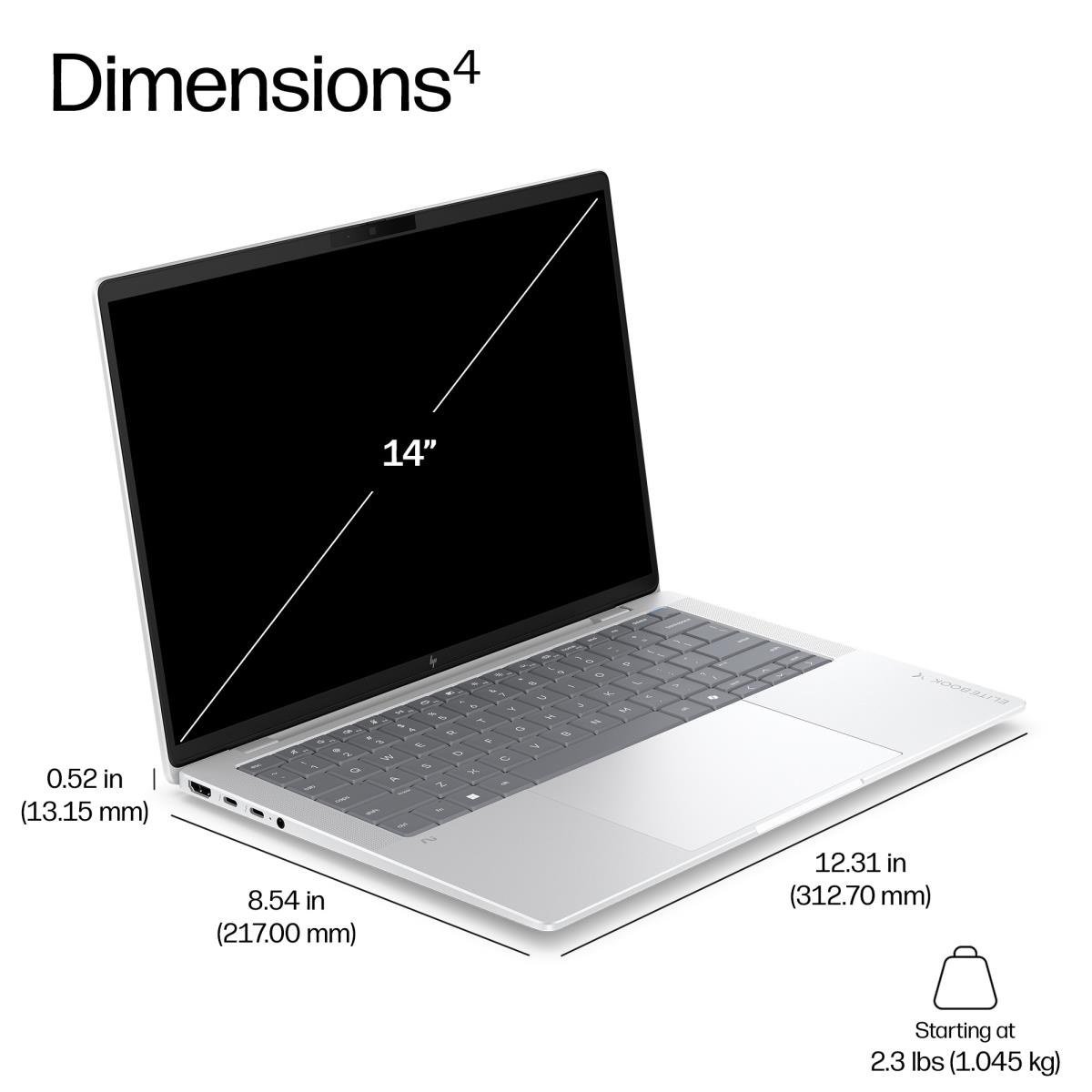 HP EliteBook X G2q NGAI - 14in OLED - Snapdragon X2 Elite X2E-84-100 - 32GB RAM - 512GB SSD - Win11 Pro - Qwerty UK