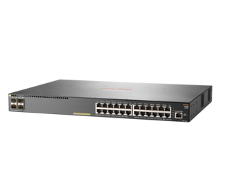 Hewlett-Packard Enterprise Aruba 2930F 24G PoE+ 4SFP+ Switch, (24) RJ-45 autosensing 10/100/1000 PoE+ ports
