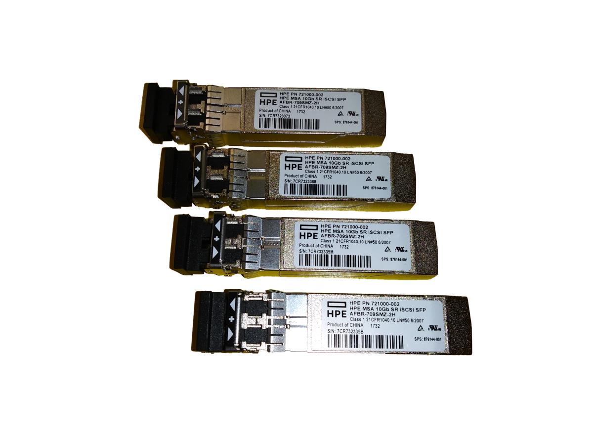 Hewlett-Packard Enterprise Transceiver MSA 10GB Short Range iSCSI SFP+ 4-pack