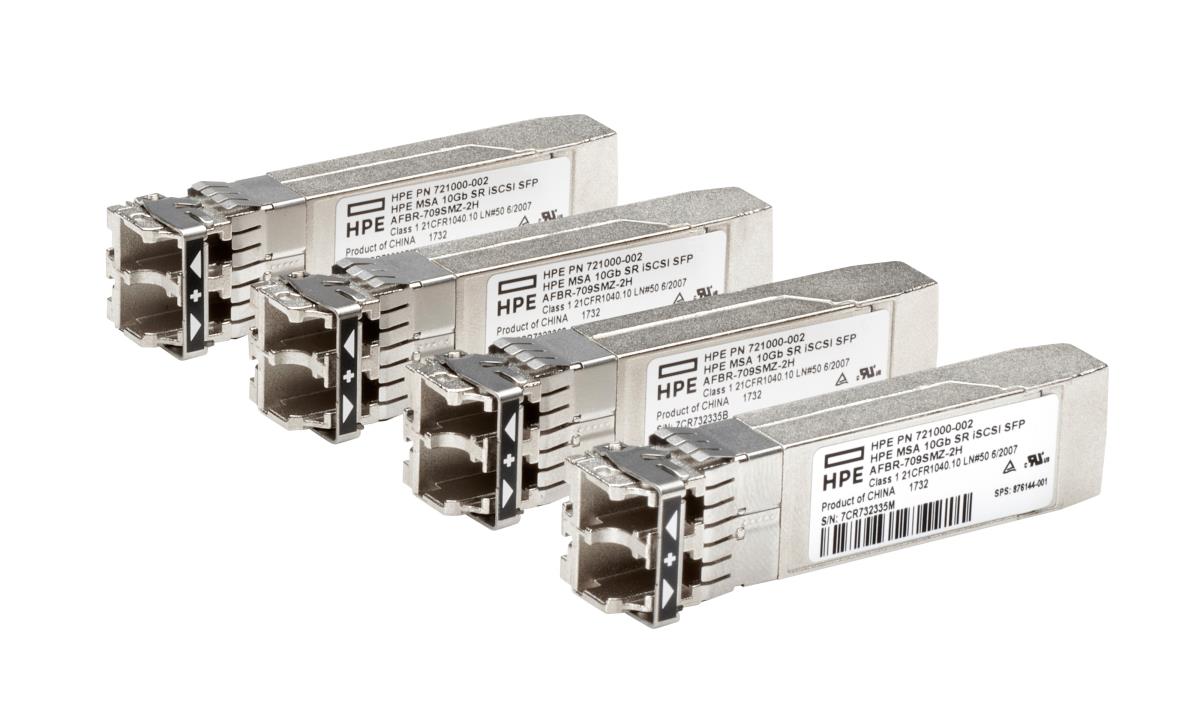 Hewlett-Packard Enterprise Transceiver MSA 10GB Short Range iSCSI SFP+ 4-pack