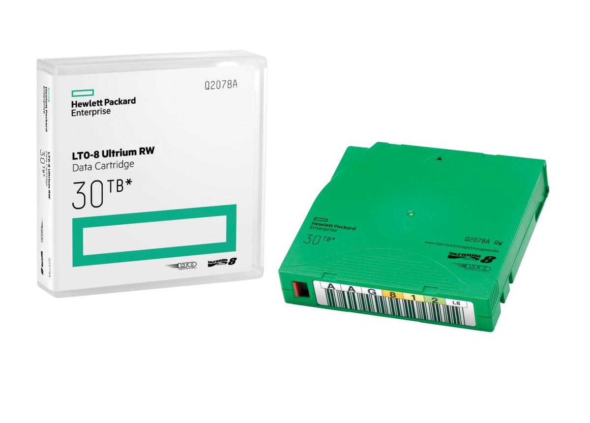 Hewlett-Packard Enterprise HPT LTO-8 Ultrium 30 TB RW data cartridge