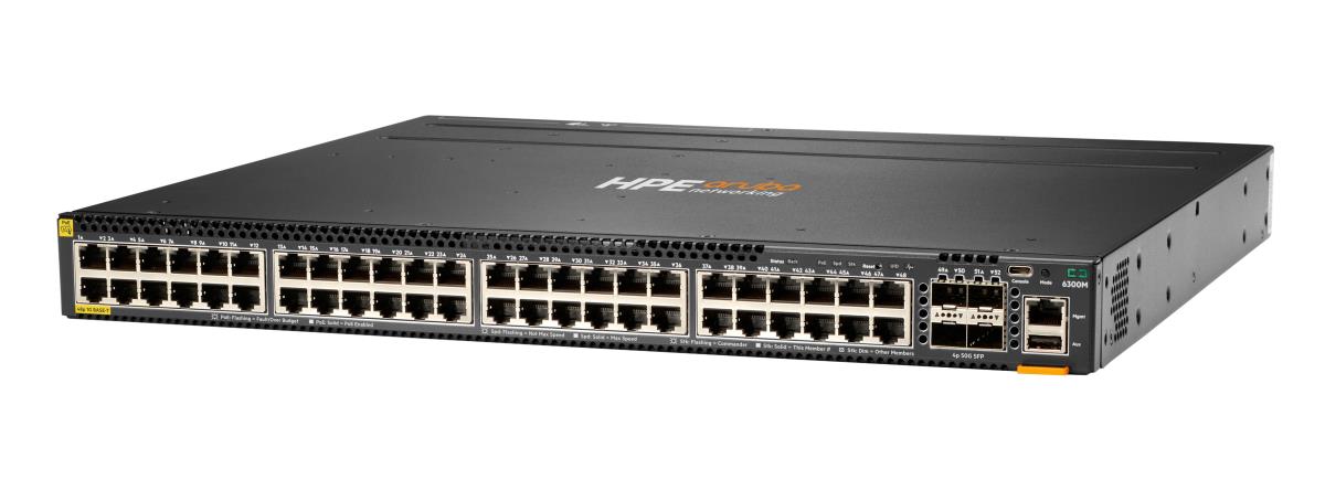 Hewlett-Packard Enterprise Aruba 6300M 48-port 1GbE Class 4 PoE and 4-port SFP56 Switch