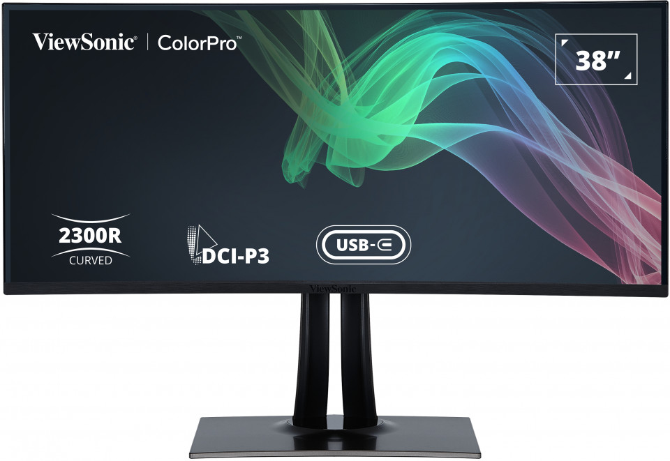 VIEWSONIC Curved USB-C Monitor  - VP3881a - 38in - 3840x1600 (UWQHD+) - 5ms IPS 100% sRGB