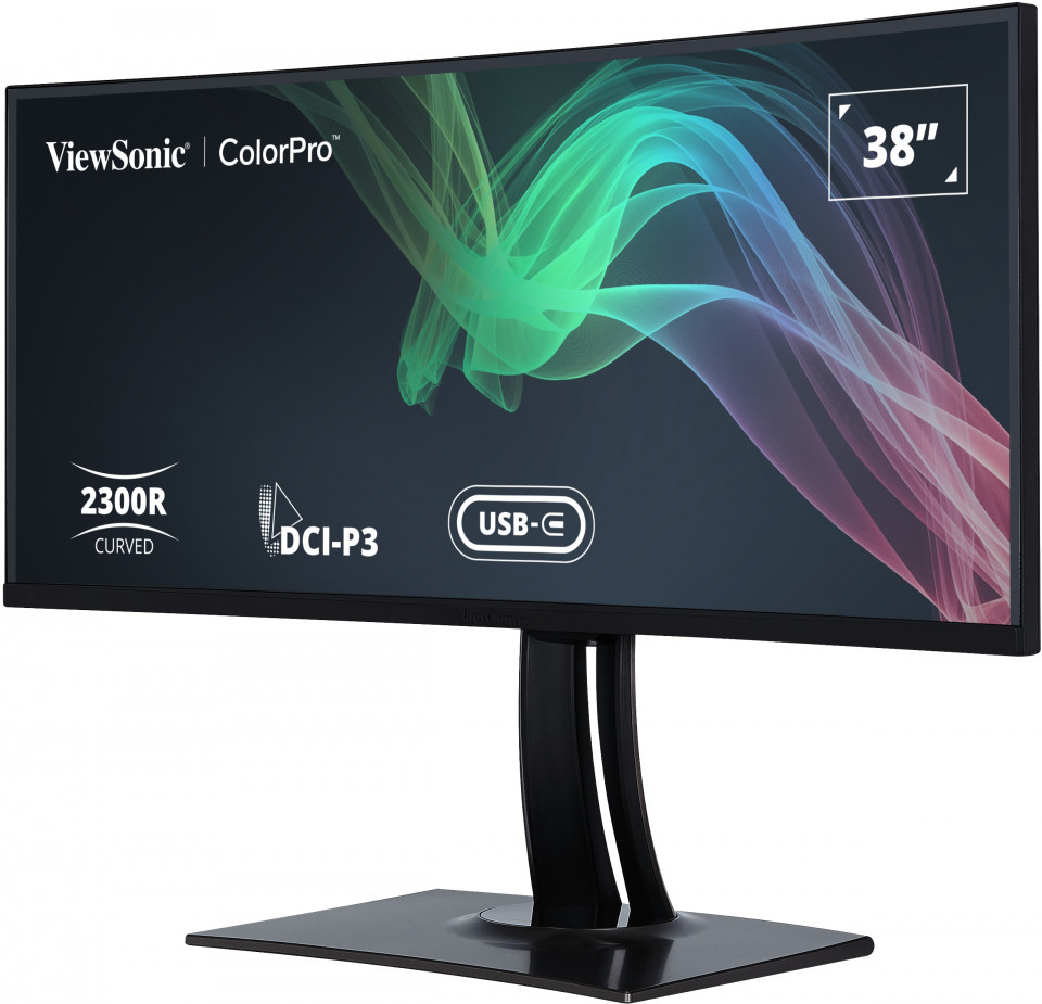 VIEWSONIC Curved USB-C Monitor  - VP3881a - 38in - 3840x1600 (UWQHD+) - 5ms IPS 100% sRGB