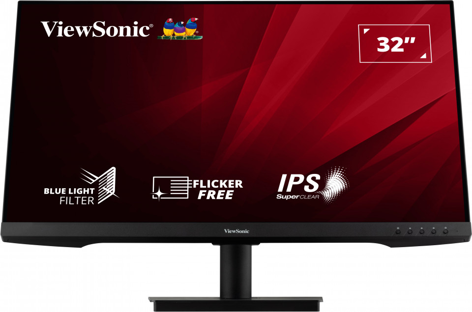 VIEWSONIC Desktop Monitor - VA3209-2K-MHD - 32in - 2560x1440 (QHD) - 4ms IPS Speakers HDR10