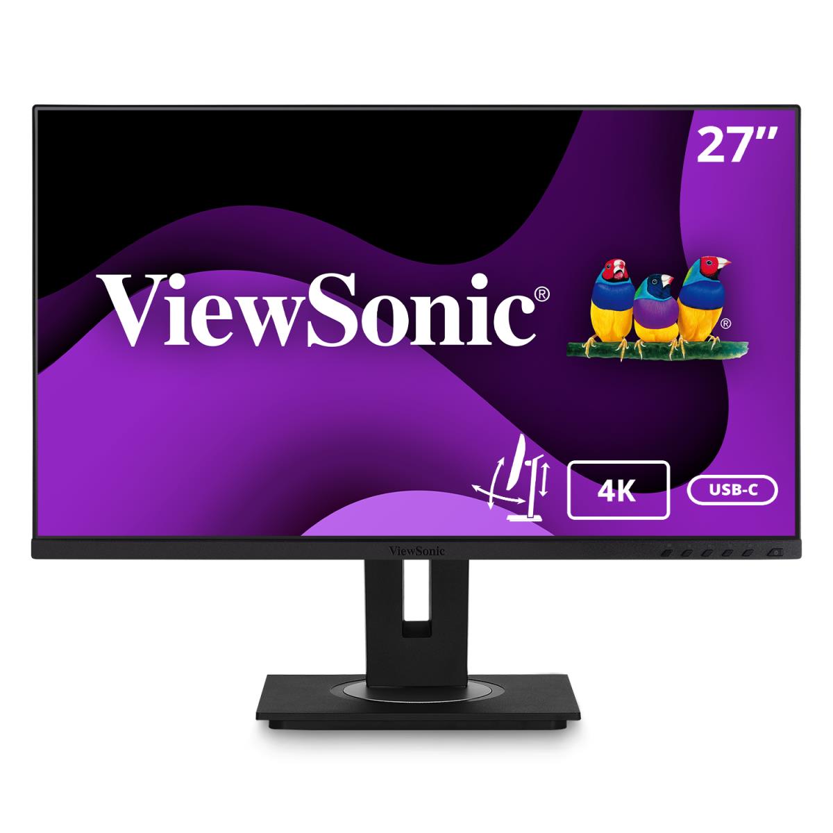 VIEWSONIC Docking USB-C Monitor - VG2756-4K - 27in - 3840x2160 (4K UHD) - IPS Speaker