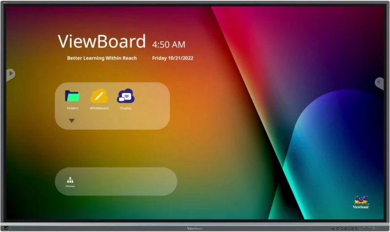 VIEWSONIC Commercial Display - ViewBoard IFP7550-5F - 75in Touch - 3840x2160 (4K UHD) - IPS 8ms Android 11