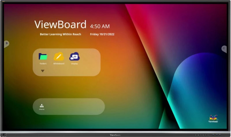 VIEWSONIC Commercial Display - ViewBoard IFP7550-5F - 75in Touch - 3840x2160 (4K UHD) - IPS 8ms Android 11