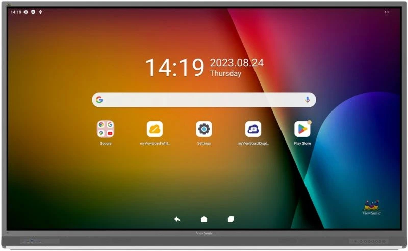 VIEWSONIC Interactive Flat Panel - ViewBoard IFP8652-2F - 86in - 3840x2160 (4K UHD) - Android 13.0 IR 450 nits USB-C DP 2x20W + sub 20W + array m