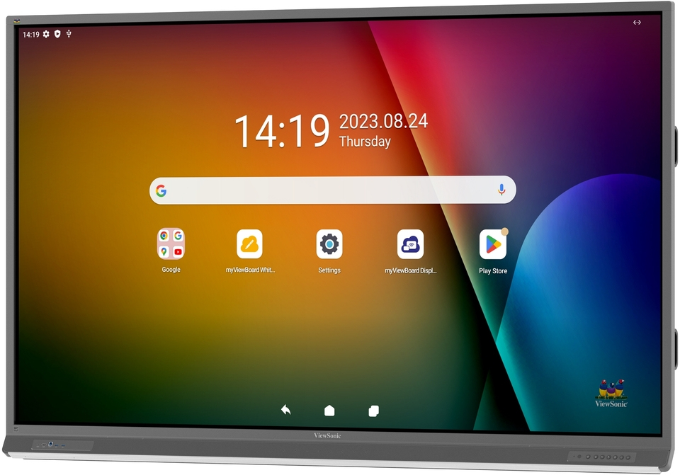 VIEWSONIC Interactive Flat Panel - ViewBoard IFP8652-2F - 86in - 3840x2160 (4K UHD) - Android 13.0 IR 450 nits USB-C DP 2x20W + sub 20W + array m
