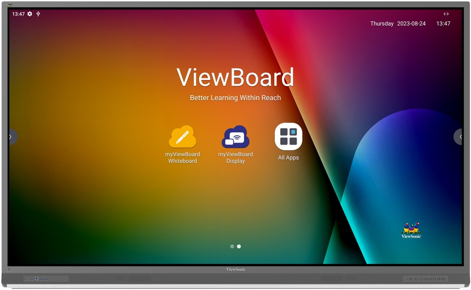 VIEWSONIC Interactive Flat Panel - ViewBoard IFP8652-2F - 86in - 3840x2160 (4K UHD) - Android 13.0 IR 450 nits USB-C DP 2x20W + sub 20W + array m