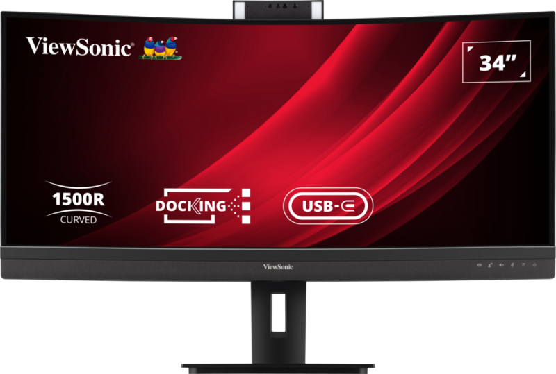 VIEWSONIC Curved Video Conferencing USB-c Monitor - Vg3457cv - 34in - 3440x1440 (wqhd) - Docking Pop-up Webcam Speakers