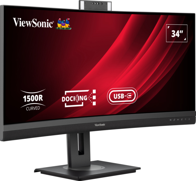 VIEWSONIC Curved Video Conferencing USB-c Monitor - Vg3457cv - 34in - 3440x1440 (wqhd) - Docking Pop-up Webcam Speakers