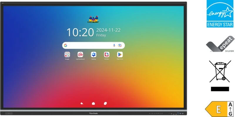 VIEWSONIC Interactive Flat Panel  - ViewBoard IFP8651 - 86in TouchScreen - 3840x2160 (4K UHD) - 16GB 128GB - Android 14