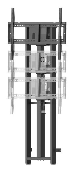 VIEWSONIC Monitor Mount - VB-STND-104 - wall - 1 monitor - height adjustment - 55 to 86in - Black - Optional Trolley Conversion