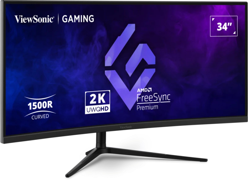 VIEWSONIC Gaming Monitor -VX3418C-2K - 34in - 3440 x 1440 UWQHD @ 180 Hz - VA - 250 cd/m3