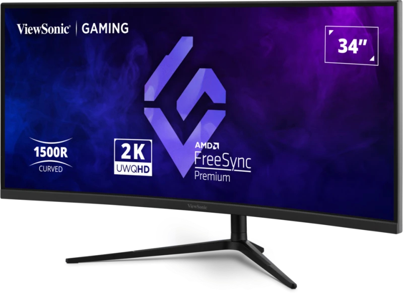 VIEWSONIC Gaming Monitor -VX3418C-2K - 34in - 3440 x 1440 UWQHD @ 180 Hz - VA - 250 cd/m3