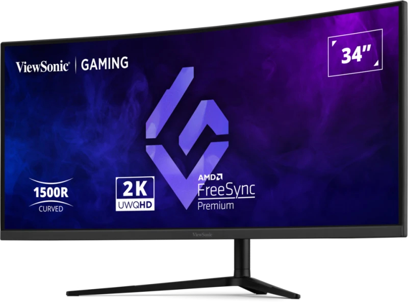 VIEWSONIC Gaming Monitor -VX3418C-2K - 34in - 3440 x 1440 UWQHD @ 180 Hz - VA - 250 cd/m3