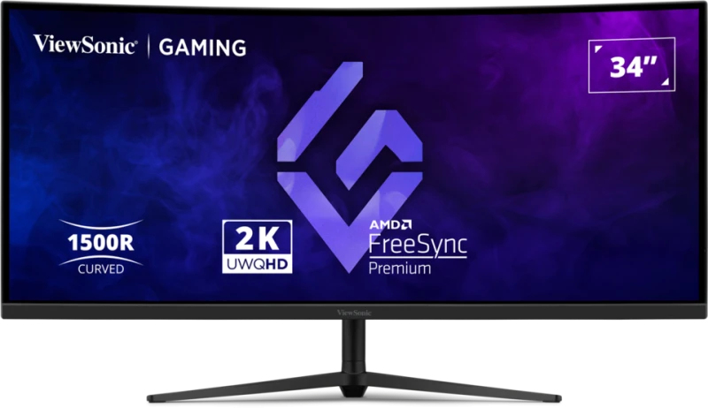 VIEWSONIC Gaming Monitor -VX3418C-2K - 34in - 3440 x 1440 UWQHD @ 180 Hz - VA - 250 cd/m3