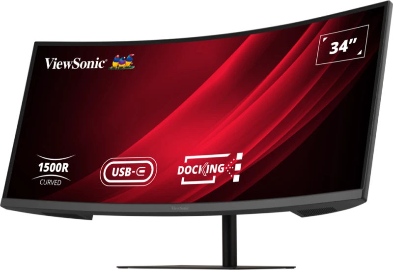 VIEWSONIC Curved USB-C Monitor - VG3419C-2 - 34in - 3440x1440 (UWQHD) - VA Speakers 120Hz  - 96W Power Delivery