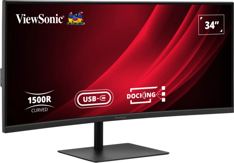 VIEWSONIC Curved USB-C Monitor - VG3419C-2 - 34in - 3440x1440 (UWQHD) - VA Speakers 120Hz  - 96W Power Delivery