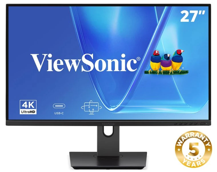 VIEWSONIC Desktop USB-C Monitor - VG2719U-4K - 27in - 3840x2160 (4K UHD) - IPS 4ms