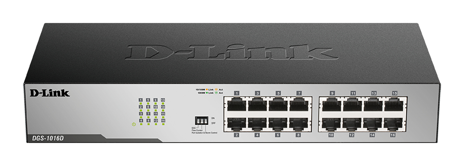 D-LINK Switch Dgs-1016d 16-port 10/100/1000mbps Gbit Enet Uk