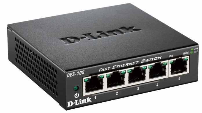 D-LINK Switch Des-105 5 Port Fast Ethernet