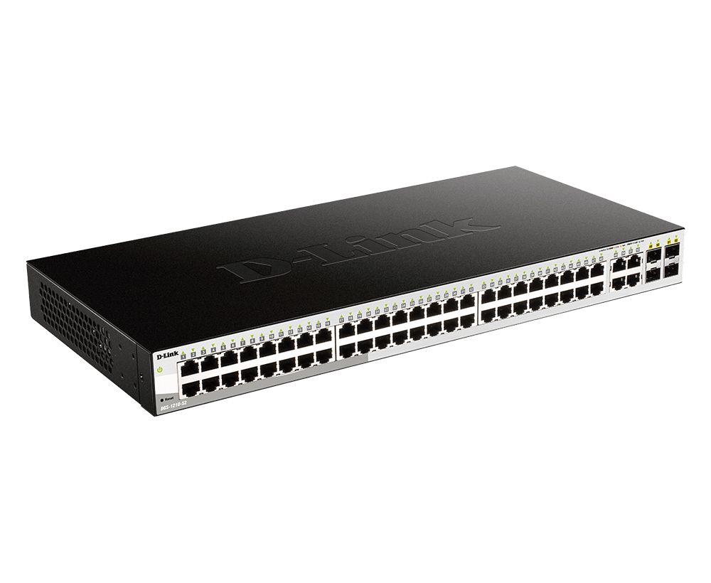 D-LINK Switch Dgs-1210-52 Websmart Gigabit Switch With 48 1000base-t And 4 Sfp Ports