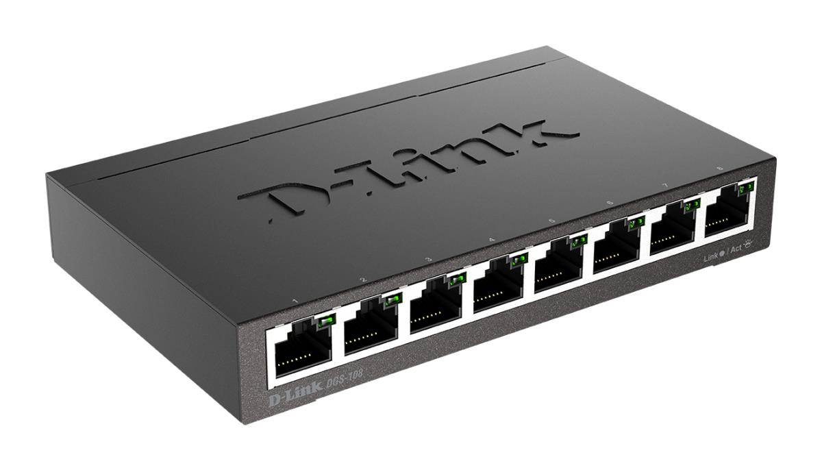 D-LINK Desktop Switch Gigabit Dgs-108 8-port 10/100/1000 Metal Housing (dgs-108/b)