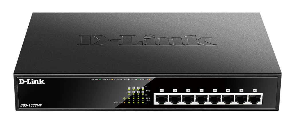 D-LINK Switch Dgs-1008mp Gigabit Express 8-port 10/100/1000mbps L2