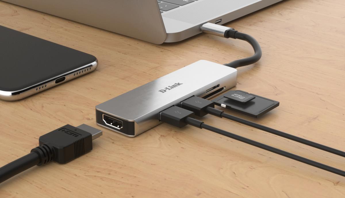 D-LINK Dub-m530 5-in-1 USB-c With Hdmi And Sd/microsd Card Reader