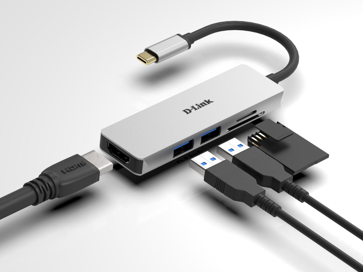 D-LINK Dub-m530 5-in-1 USB-c With Hdmi And Sd/microsd Card Reader