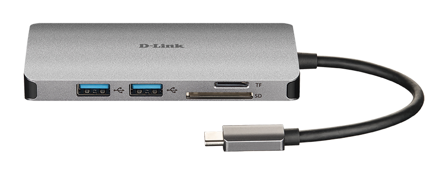 D-LINK Dub-810 8-in-1 USB-c With Hdmi / Ethernet / Card Reader / Power Delivery