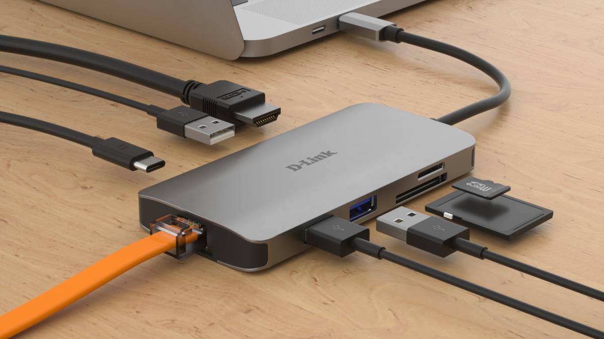 D-LINK Dub-810 8-in-1 USB-c With Hdmi / Ethernet / Card Reader / Power Delivery