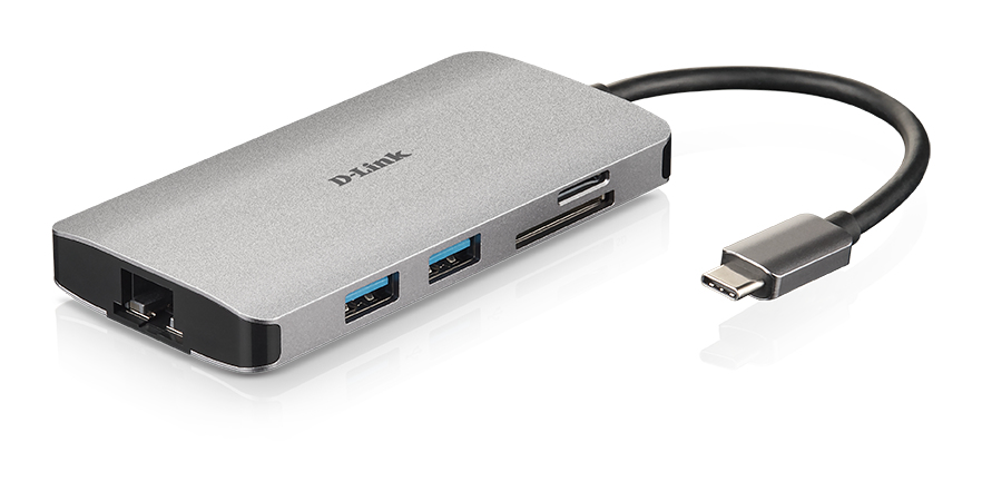 D-LINK Dub-810 8-in-1 USB-c With Hdmi / Ethernet / Card Reader / Power Delivery