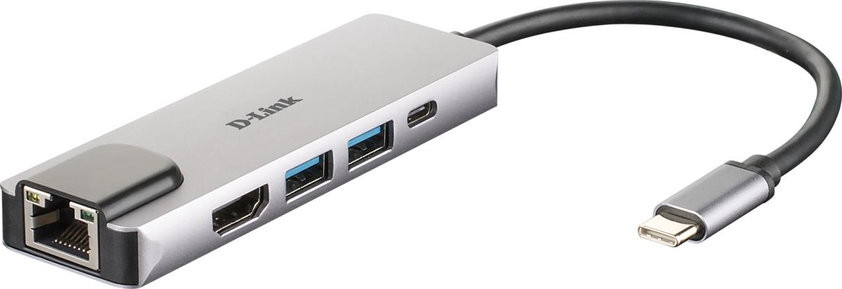 D-LINK Hub Dub-m520 5-in-1 USB-c With Hdmi / Ethernet And Power Delivery