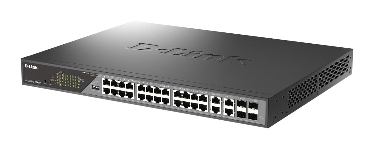 D-LINK Switch Dss-200g-28mpp 8-port 10/100/1000 Poe Gigabit Ethernet Surveillance